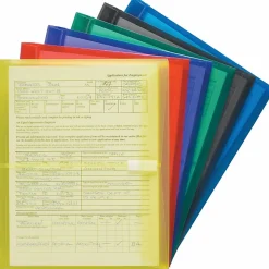 SmeadĀ® Poly Envelopes, Letter Size, Side Opening, Assorted Colors, Pack Of 6