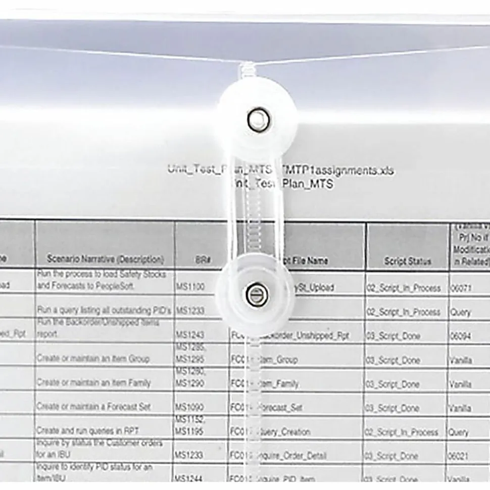 Smead® Poly Envelopes With String-Tie Closure, 1 1/4" Expansion, Letter Size, Clear, Pack Of 5 Envelopes