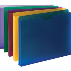 SmeadĀ® Poly Expanding File Jackets, Assorted Colors, Pack Of 10