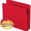 Smead® Poly Expanding File Pockets, Letter Size, 3 1/2" Expansion, Red, Pack Of 4
