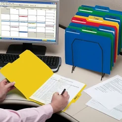 Smead® Poly File Folders, 9 1/2" x 11 1/2", 1/3 Cut, Assorted Colors, Box Of 24
