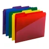 Smead® Poly Folders With Slash Pocket, Letter Size, Assorted Colors, Pack Of 30