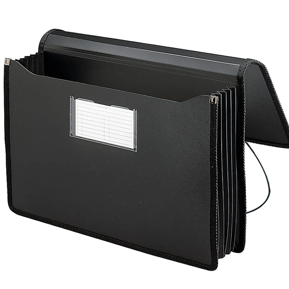 Smead® Poly Premium Wallet, 5 1/4 Expansion, Legal Size, 16 1/2" x 10 1/4", Black