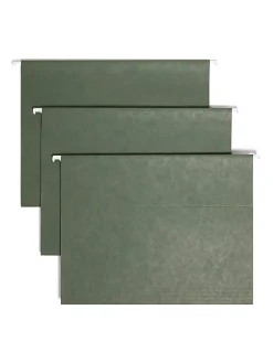 Smead® Premium-Quality Hanging Folders, 1/3-Cut Tabs, Letter Size, Standard Green, Pack Of 25 Folders (64035)