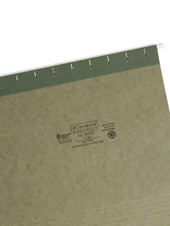 Smead® Premium-Quality Hanging Folders, 1/3-Cut Tabs, Letter Size, Standard Green, Pack Of 25 Folders (64035)