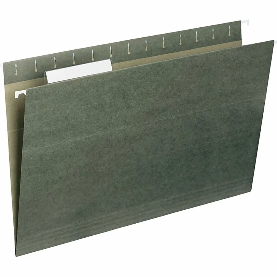 Smead® Premium-Quality Hanging Folders, 1/3 Cut, Legal Size, Standard Green, Pack Of 25