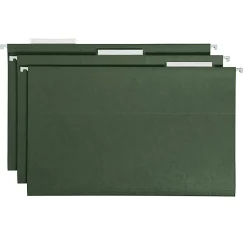 Smead® Premium-Quality Hanging Folders, 1/3 Cut, Legal Size, Standard Green, Pack Of 25