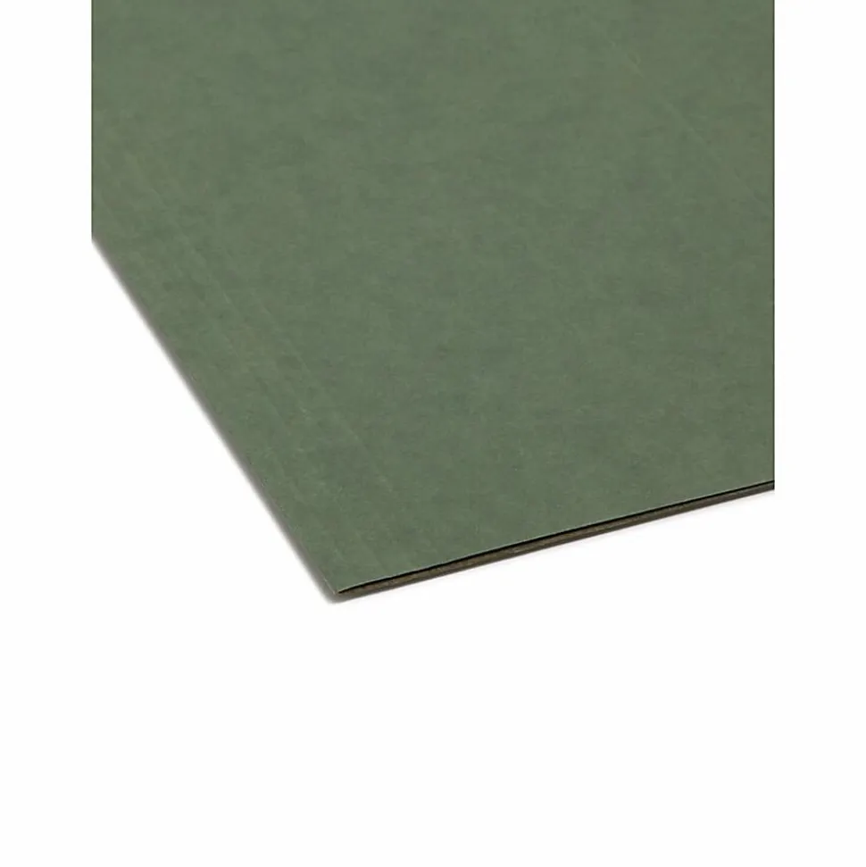 Smead® Premium-Quality Hanging Folders, 1/3 Cut, Legal Size, Standard Green, Pack Of 25