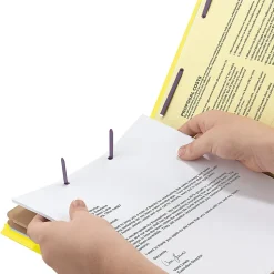 Smead® Pressboard Classification Folders, 2 Dividers, Letter Size, Yellow, Box Of 10