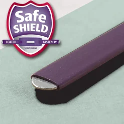 SmeadĀ® Pressboard End-Tab Folders With Fasteners, Straight Cut, 1" Expansion, Legal Size, Gray/Green, Pack Of 25