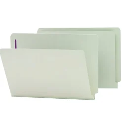 Smead® Pressboard End-Tab Folders With Fasteners, Straight Cut, 1