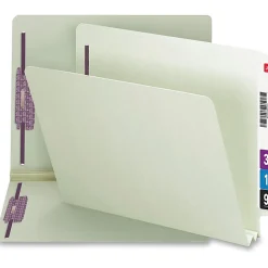Smead® Pressboard End-Tab Folders With SafeSHIELD Fastener, Straight Cut, 2