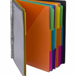 Smead Project Organizer - Letter - 8 1/2"x11" Sheet Size - Spiral Fastener - 24 Inside Back Pocket(s) - 89206