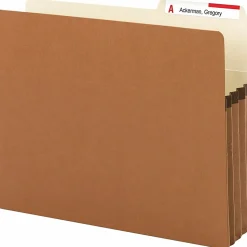 SmeadĀ® Redrope Easy-Access Top-Tab File Pockets, 10" x 11 3/4", Letter Size, 3 1/2" Expansion, 30% Recycled, Pack Of 25