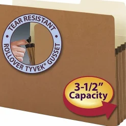 Smead® Redrope Easy-Access Top-Tab File Pockets, 10