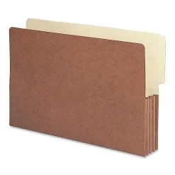 Smead® Redrope End-Tab File Pockets, Legal Size, 3 1/2" Expansion, 30% Recycled, Redrope, Box Of 10