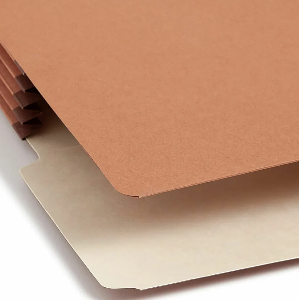 Smead® Redrope End-Tab File Pockets, Legal Size, 3 1/2" Expansion, 30% Recycled, Redrope, Box Of 10