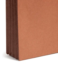 SmeadĀ® Redrope End-Tab File Pockets With Gussets, Legal Size, 3 1/2" Expansion, 30% Recycled, Dark Brown, Box Of 10