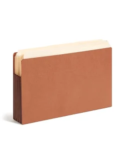 Smead® Redrope End-Tab File Pockets With Gussets, Legal Size, 3 1/2