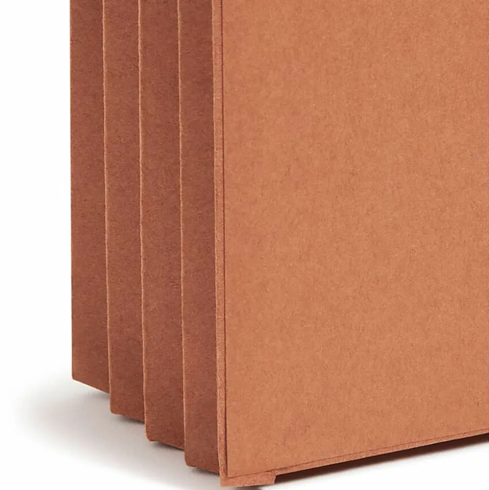 Smead® Redrope End-Tab File Pockets, Letter Size, 3 1/2" Expansion, 30% Recycled, Redrope, Box Of 10