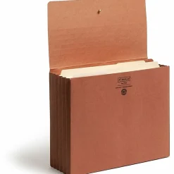 Smead® Red Rope End-Tab Wallets, Letter Size, 5 1/4" Expansion, 30% Recycled, Redrope, Pack Of 10