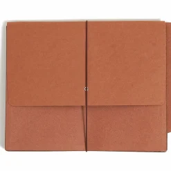 Smead® Red Rope End-Tab Wallets, Letter Size, 5 1/4