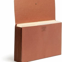 Smead® Red Rope End-Tab Wallets, Legal Size, 5 1/4