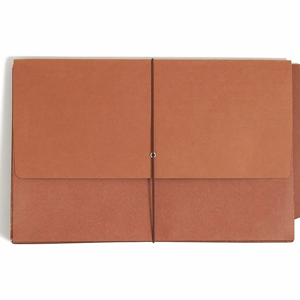 Smead® Red Rope End-Tab Wallets, Legal Size, 5 1/4" Expansion, 30% Recycled, Redrope, Pack Of 10