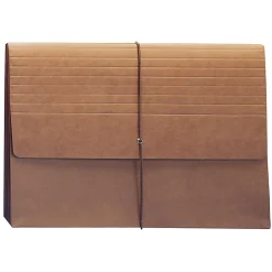 SmeadĀ® Redrope Expanding Wallets With Elastic, Legal Size, 5 1/4" Expansion, 30% Recycled, Redrope, Pack Of 10