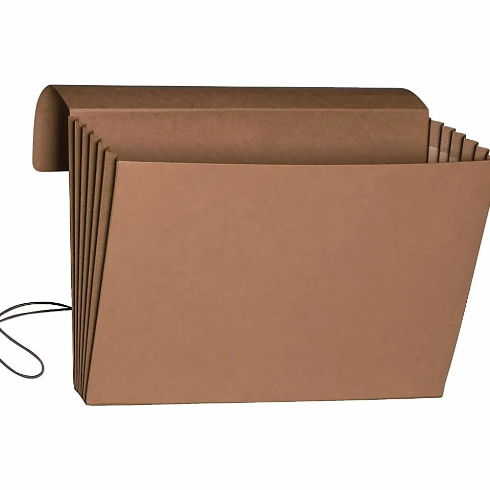 Smead® Redrope Expanding Wallets With Elastic, Legal Size, 5 1/4" Expansion, 30% Recycled, Redrope, Pack Of 10