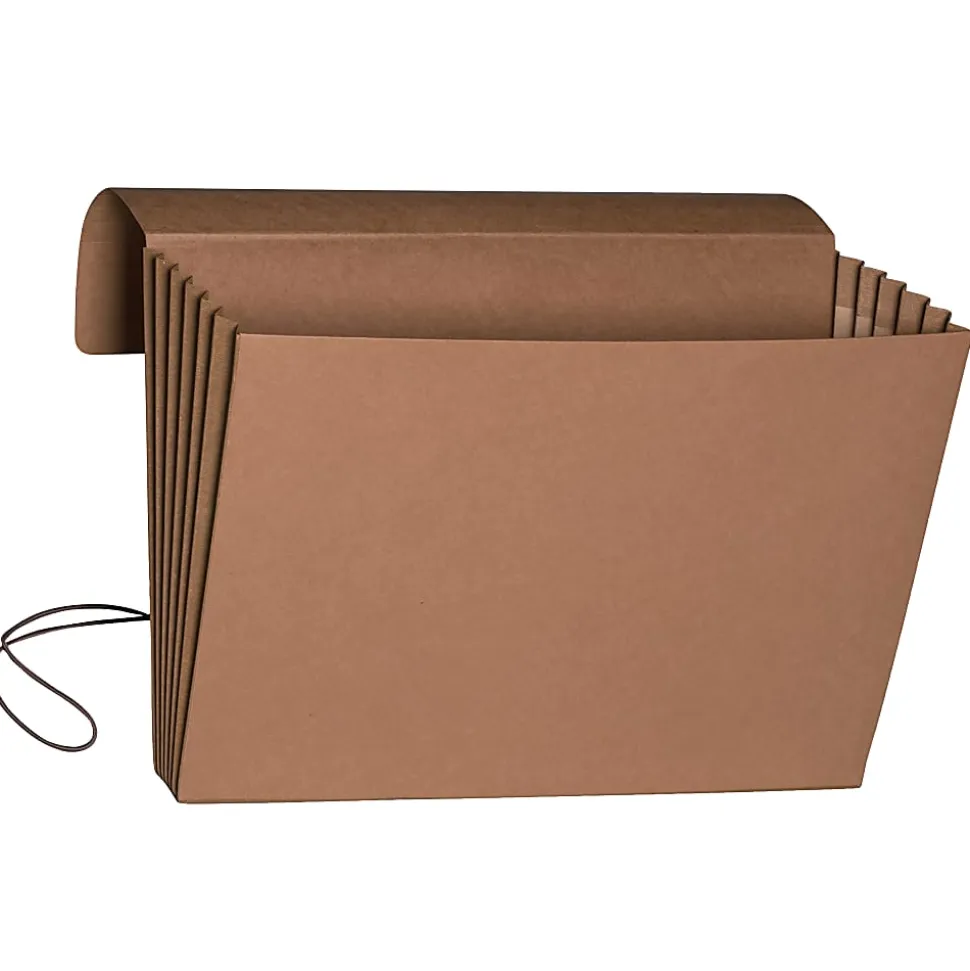 Smead® Redrope Expanding Wallets With Elastic, Legal Size, 5 1/4" Expansion, 30% Recycled, Redrope, Pack Of 10
