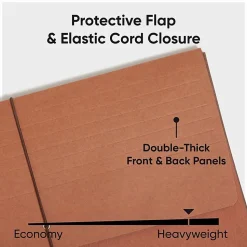 Smead® Redrope Expanding Wallets With Elastic, Legal Size, 5 1/4