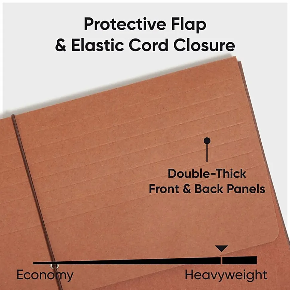 Smead® Redrope Expanding Wallets With Elastic, Legal Size, 5 1/4" Expansion, 30% Recycled, Redrope, Pack Of 10