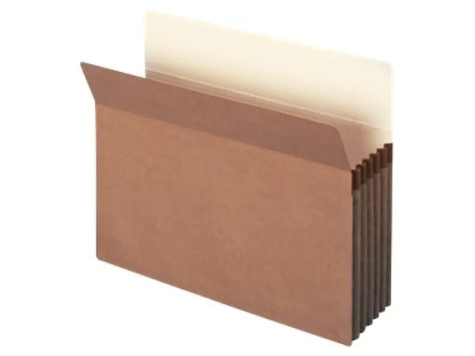 Smead® Redrope File Pockets, Letter Size, 5 1/4" Expansion, 30% Recycled, Redrope, Box Of 50