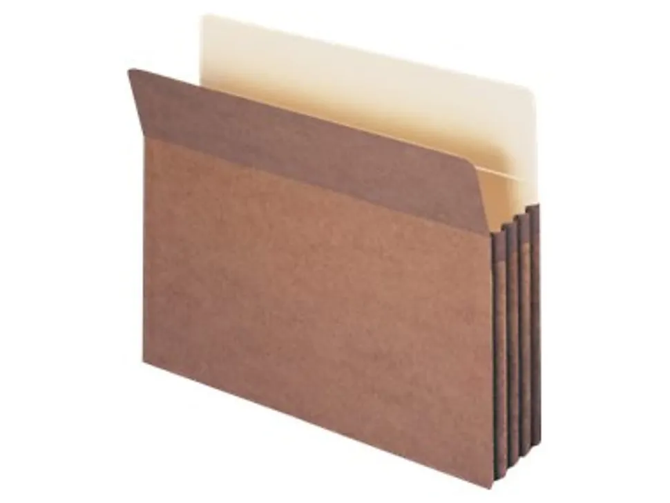 Smead® Redrope File Pockets, Letter Size, 3 1/2" Expansion, 30% Recycled, Redrope, Box Of 50
