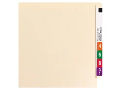 Smead® Reinforced End-Tab Folders, 1 Fastener, Straight Cut, Letter Size, Manila, Box Of 50