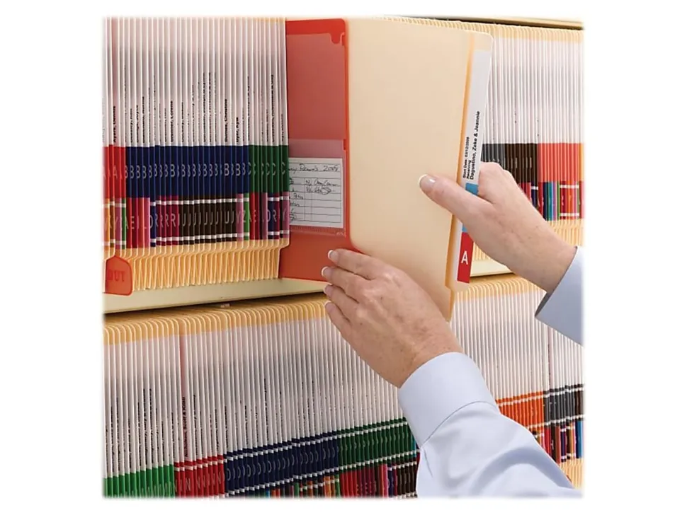 Smead® Reinforced End-Tab Folders, 1 Fastener, Straight Cut, Letter Size, Manila, Box Of 50