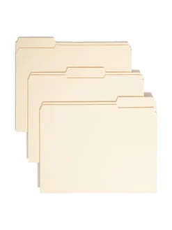 Smead® Reinforced Tab File Folders, Letter Size, 1/3 Cut, Manila, Box Of 100 (10334)