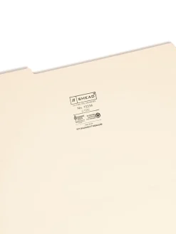 Smead® Reinforced Tab File Folders, Legal Size, 1/3 Cut, Manila, Box Of 100