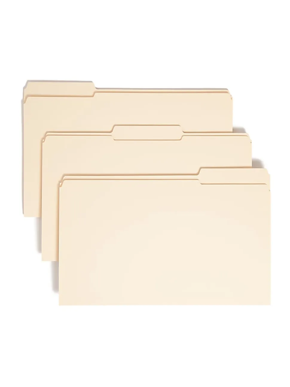 Smead® Reinforced Tab File Folders, Legal Size, 1/3 Cut, Manila, Box Of 100