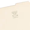 Smead® Reinforced Tab Guide-Height File Folders, Letter Size, 2/5 Cut, Right Position, Manila, Box Of 100