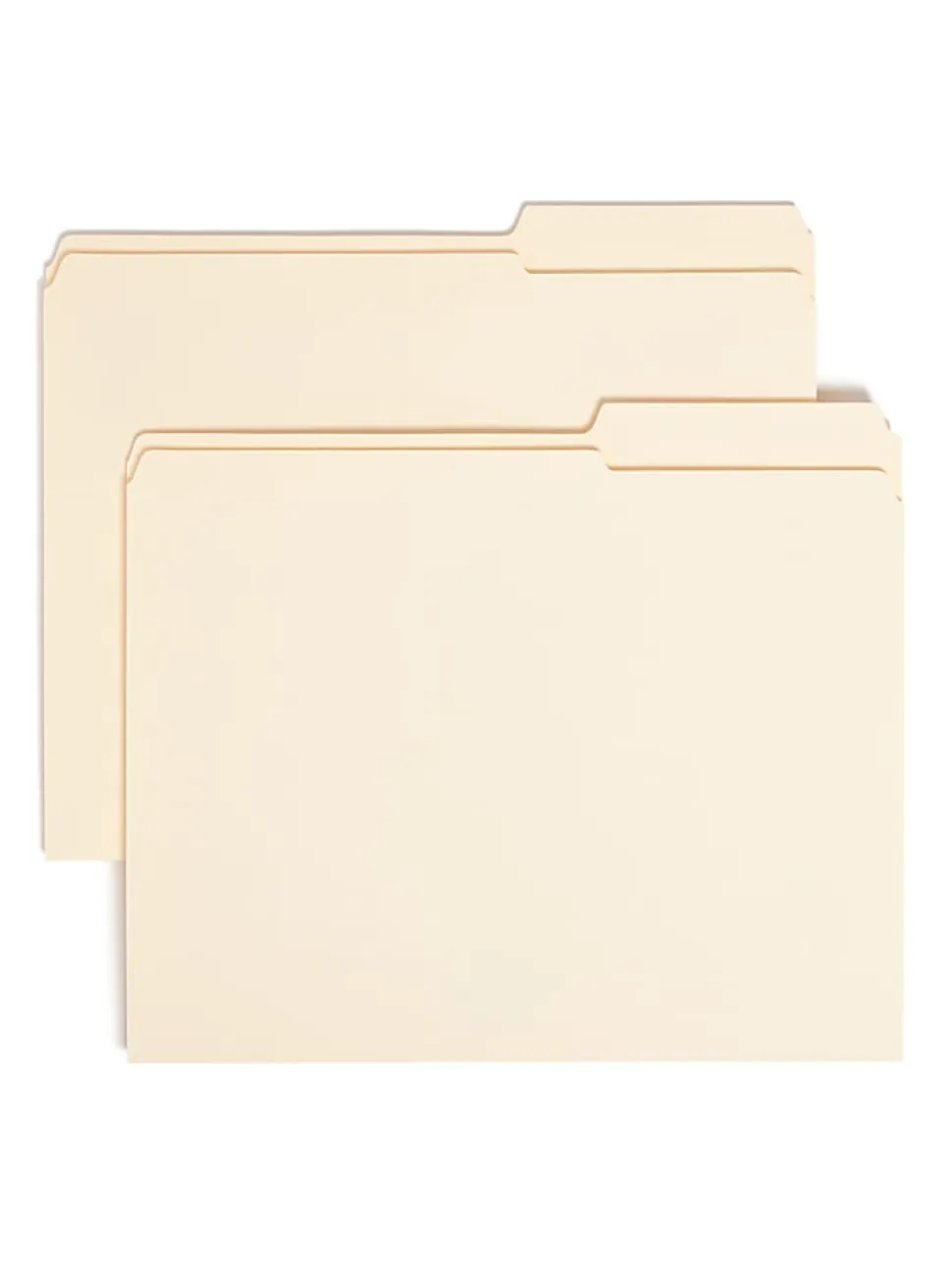 Smead® Reinforced Tab Guide-Height File Folders, Letter Size, 2/5 Cut, Right Position, Manila, Box Of 100