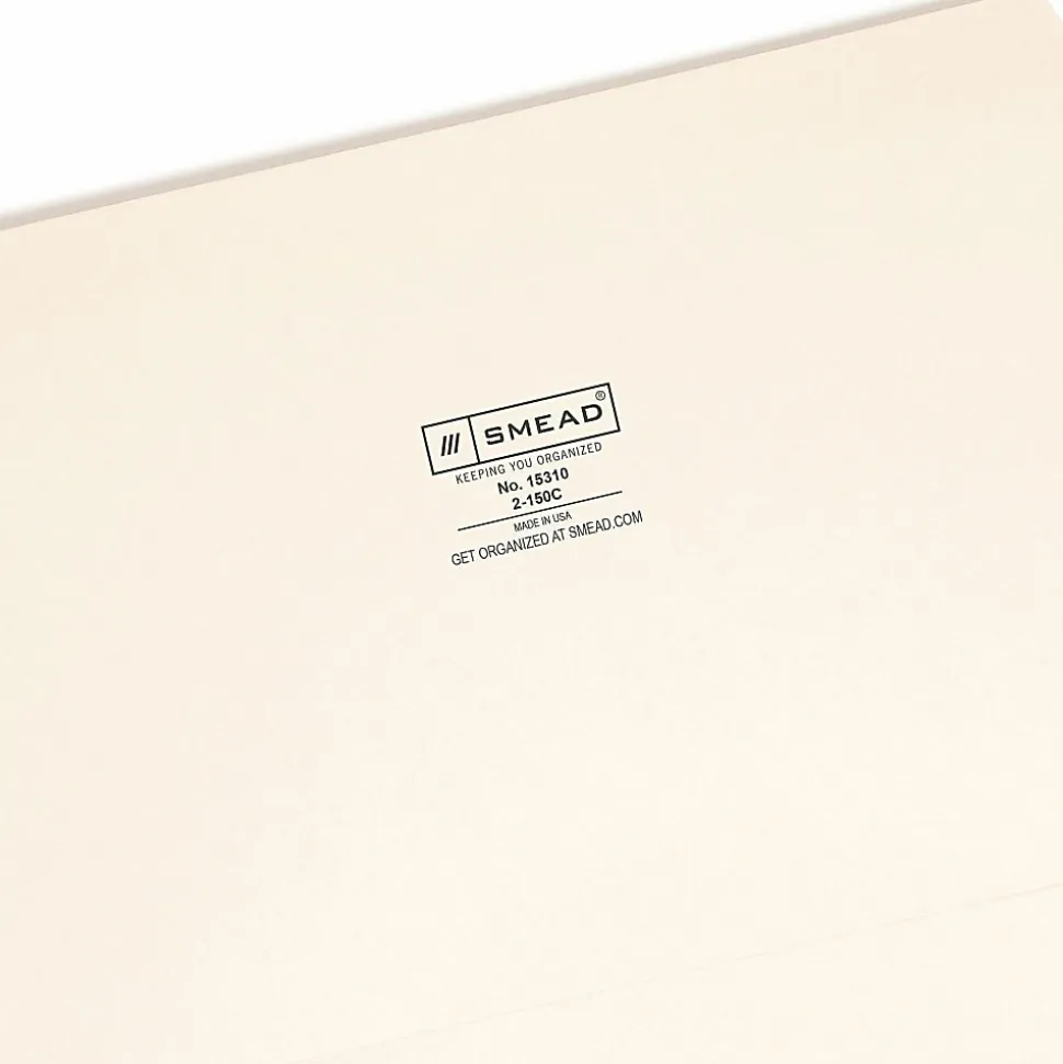 Smead® Reinforced Tab Manila File Folders, Legal Size, Straight Cut, Box Of 100