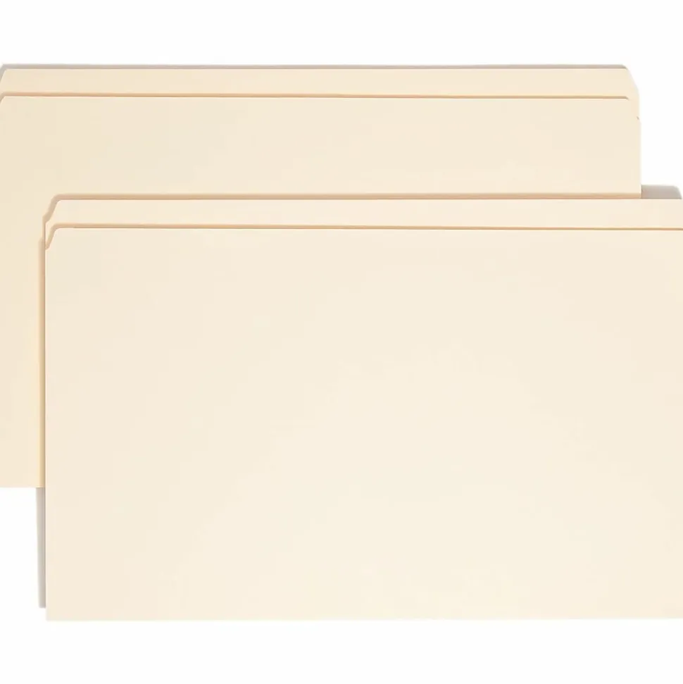 Smead® Reinforced Tab Manila File Folders, Legal Size, Straight Cut, Box Of 100