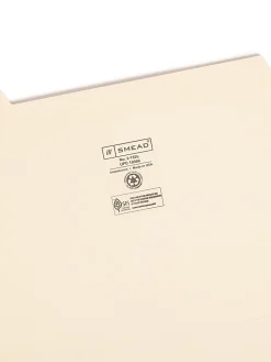 Smead® Reinforced Tab Manila File Folders, Letter Size, 1/5 Cut, Pack Of 100