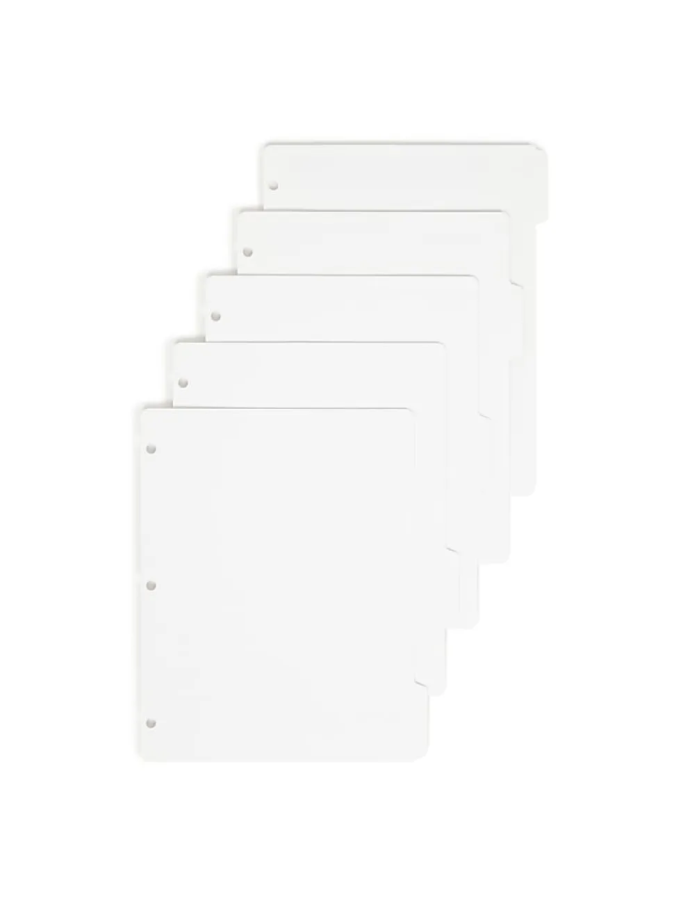 Smead® 3-Ring Binder Index Dividers, 5-Tab, 11" x 8 1/2", White, Pack Of 20 Sets (89415)