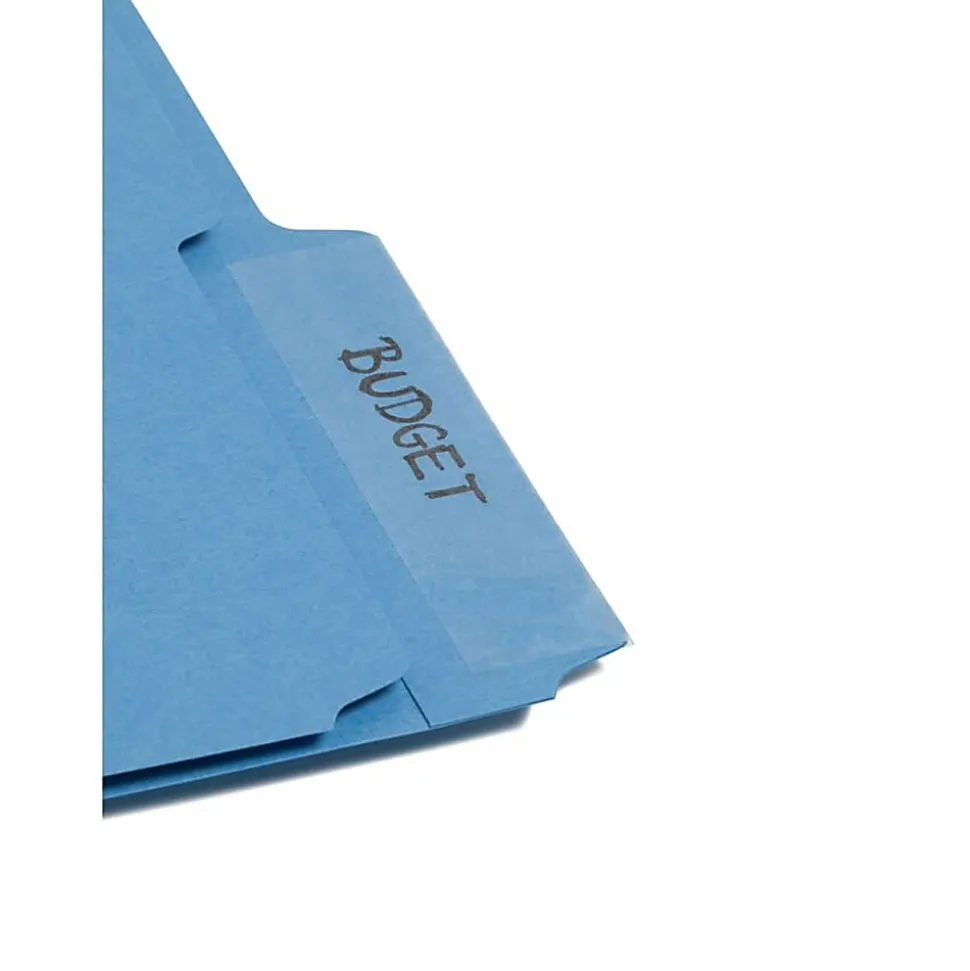 Smead® Seal And View® Clear Tab® Label Protectors, CLL, 3 1/2" x 1 11/16", Box Of 100