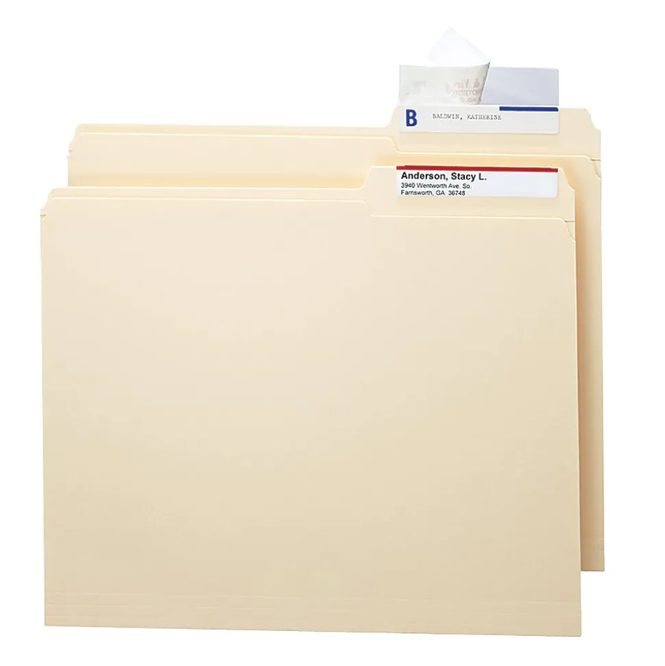 Smead® Seal And View® Clear Tab® Label Protectors, CLL, 3 1/2" x 1 11/16", Box Of 100