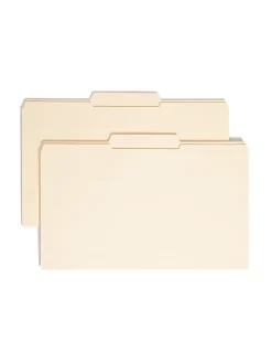 Smead® Selected Tab Position Manila File Folders, Legal Size, 1/3 Cut, Position 1, Pack Of 100