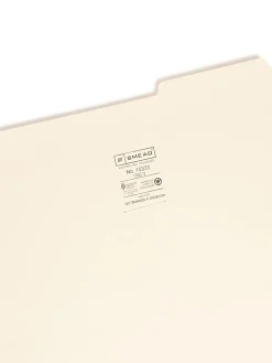 Smead® Selected Tab Position Manila File Folders, Legal Size, 1/3 Cut, Position 3, Pack Of 100